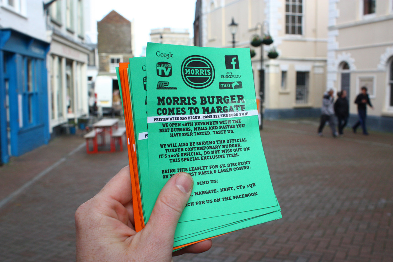 Morris Burger Margate - Street promo